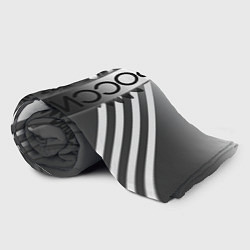 Плед флисовый Россия герб и полосы серый, цвет: 3D-велсофт — фото 2