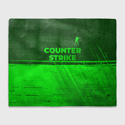 Плед флисовый Counter Strike - green gradient посередине, цвет: 3D-велсофт