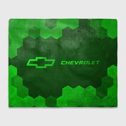 Плед флисовый Chevrolet - green gradient по-горизонтали, цвет: 3D-велсофт
