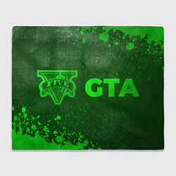 Плед флисовый GTA - green gradient по-горизонтали, цвет: 3D-велсофт