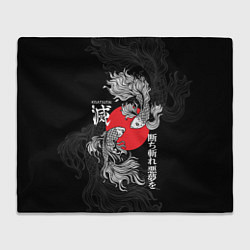 Плед флисовый Бойцовые петушки истребители демонов, цвет: 3D-велсофт