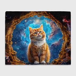 Плед флисовый Манчкин в космосе, цвет: 3D-велсофт