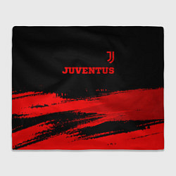 Плед флисовый Juventus - red gradient посередине, цвет: 3D-велсофт