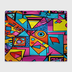 Плед флисовый Кислая геометрия, цвет: 3D-велсофт