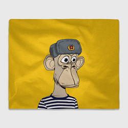 Плед флисовый NFT ape turtleneck, цвет: 3D-велсофт