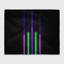 Плед флисовый Color Purple green pink, цвет: 3D-велсофт