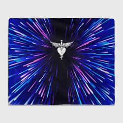 Плед флисовый Bon Jovi neon energy, цвет: 3D-велсофт