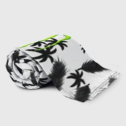 Плед флисовый Monster energy пальмы, цвет: 3D-велсофт — фото 2