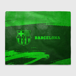 Плед флисовый Barcelona - green gradient по-горизонтали, цвет: 3D-велсофт