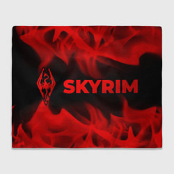 Плед флисовый Skyrim - red gradient по-горизонтали, цвет: 3D-велсофт