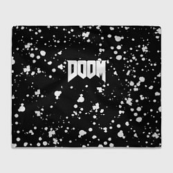 Плед флисовый Doom белые краски всплеск, цвет: 3D-велсофт