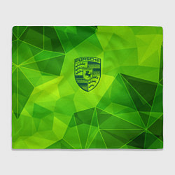 Плед флисовый Porsche green poly, цвет: 3D-велсофт