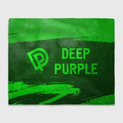 Плед флисовый Deep Purple - green gradient по-горизонтали, цвет: 3D-велсофт