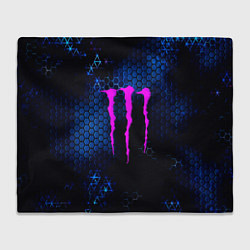 Плед флисовый Monster energy броня, цвет: 3D-велсофт