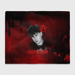 Плед флисовый Сектор газа красный фон, цвет: 3D-велсофт