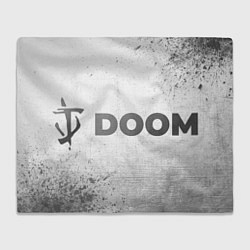 Плед флисовый Doom - white gradient по-горизонтали, цвет: 3D-велсофт