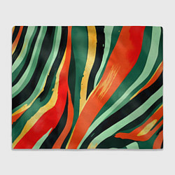 Плед флисовый Тропическая жаркая абстракция, цвет: 3D-велсофт