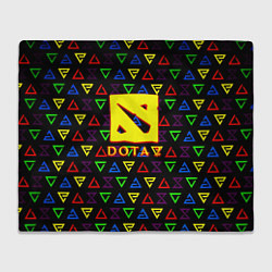 Плед флисовый Dota pattern witcher, цвет: 3D-велсофт