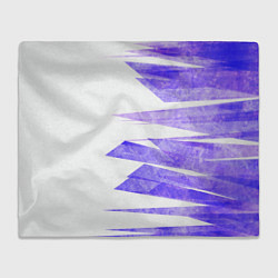 Плед флисовый Color white purple, цвет: 3D-велсофт