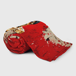 Плед флисовый Брюс Ли на красном, цвет: 3D-велсофт — фото 2