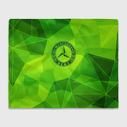 Плед флисовый Mercedes green poly, цвет: 3D-велсофт
