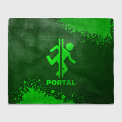 Плед флисовый Portal - green gradient, цвет: 3D-велсофт