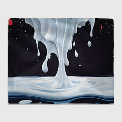 Плед флисовый Молочная текстура, цвет: 3D-велсофт