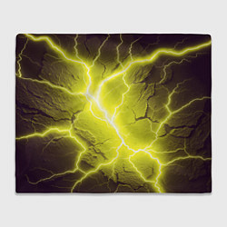 Плед флисовый Color yellow black, цвет: 3D-велсофт