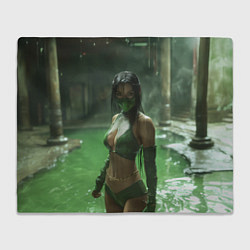 Плед флисовый Джейд в кислоте, цвет: 3D-велсофт