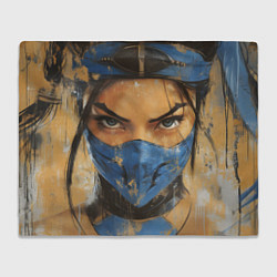 Плед флисовый Китана портрет, цвет: 3D-велсофт