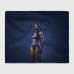 Плед флисовый Китана в латексном костюме, цвет: 3D-велсофт