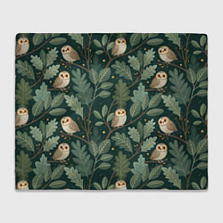 Плед флисовый Совы в лесу, цвет: 3D-велсофт