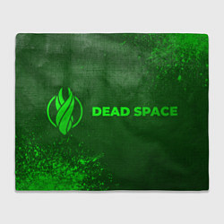 Плед флисовый Dead Space - green gradient по-горизонтали, цвет: 3D-велсофт