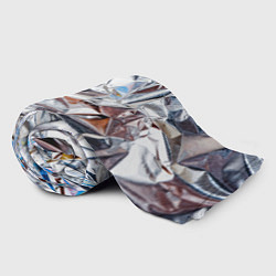 Плед флисовый Зеркальная металическая фольга текстура, цвет: 3D-велсофт — фото 2