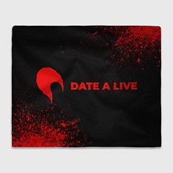 Плед флисовый Date A Live - red gradient по-горизонтали, цвет: 3D-велсофт