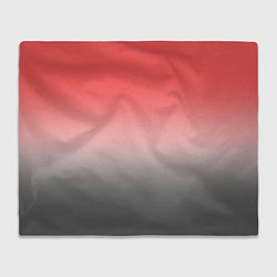 Плед флисовый Бледный красно-серый градиент, цвет: 3D-велсофт