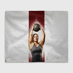 Плед флисовый Толкательница ядра, цвет: 3D-велсофт