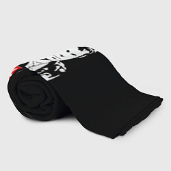 Плед флисовый Юрий Хой портрет трафаретом, цвет: 3D-велсофт — фото 2