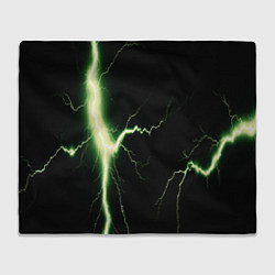 Плед флисовый Lightning yellow текстура, цвет: 3D-велсофт