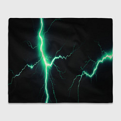 Плед флисовый Lightning turquoise, цвет: 3D-велсофт