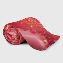 Плед флисовый Розовая волнистая блестящая текстура, цвет: 3D-велсофт — фото 2