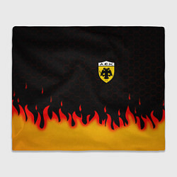 Плед флисовый AEK fire hexagon, цвет: 3D-велсофт