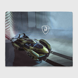 Плед флисовый Lamborghini - motorsport extreme, цвет: 3D-велсофт