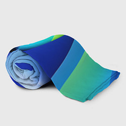 Плед флисовый Color blue green, цвет: 3D-велсофт — фото 2