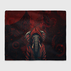 Плед флисовый Слон в балахоне, цвет: 3D-велсофт