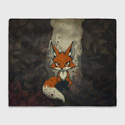 Плед флисовый Рыжий лис хитрец, цвет: 3D-велсофт