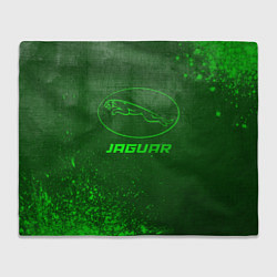 Плед флисовый Jaguar - green gradient, цвет: 3D-велсофт
