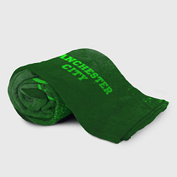 Плед флисовый Manchester City - green gradient по-горизонтали, цвет: 3D-велсофт — фото 2