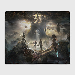 Плед флисовый Экспедиция Clair Obscur expedition 33, цвет: 3D-велсофт