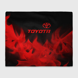 Плед флисовый Toyota - red gradient посередине, цвет: 3D-велсофт